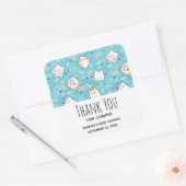 かわいい猫パタお洒落ン赤ちゃんシャワー スクエアシール (封筒)