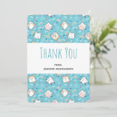 かわいい猫パタお洒落ーン サンキューカード (スタンド正面)