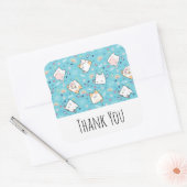 かわいい猫パタお洒落ーン スクエアシール (封筒)