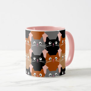 かわいい猫パターンかわいい猫ネコちゃんコーヒー マグカップ
