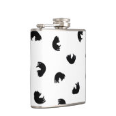 かわいい猫パターン白黒 フラスク (右)