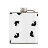 かわいい猫パターン白黒 フラスク (裏面)