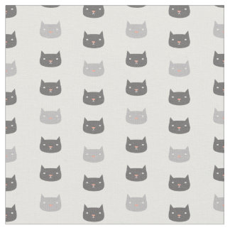 かわいい猫パターン（の模様が）ある織物 ファブリック