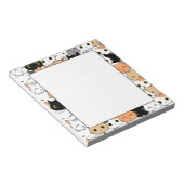 かわいい猫パターン ノートパッド (アングル)