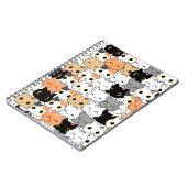 かわいい猫パターン ノートブック (左側)