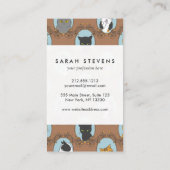 かわいい猫パターン 名刺 (裏面)