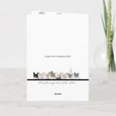 かわいい猫パティー誕生日グリーティングカード カード (裏面)