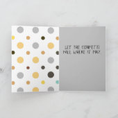 かわいい猫パティー誕生日グリーティングカード カード (内部)