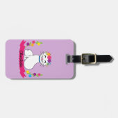 かわいい猫パーソナライズされたの手荷物 ラゲッジタグ (正面横)