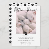 かわいい猫パーソナライズされたの里親募集|過去記事 招待状 (正面/裏面)