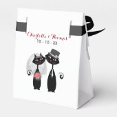 かわいい猫ヒップスター花嫁と花婿パーフェクト！ フェイバーボックス (裏面サイド)