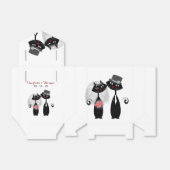 かわいい猫ヒップスター花嫁と花婿パーフェクト！ フェイバーボックス (折り畳みなし)