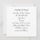 かわいい猫ヒップスター花嫁と花婿パーフェクト! 招待状 (裏面)