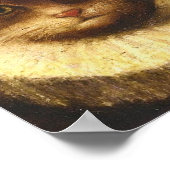 かわいい猫ビクトリアンのヴィンテージ ポスター (角)