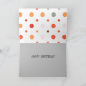 かわいい猫ピエロハッピーバースデーグリーティングカード カード (内部)