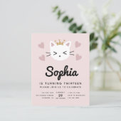 かわいい猫ピンクのバジェット誕生日パーティー (スタンド正面)