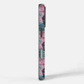 かわいい猫ピンクブルー編み物 ガーリー Case-Mate iPhoneケース (裏面 / 右)