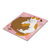 かわいい猫ファミリーセラミックタイル タイル (側面)
