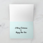 かわいい猫ファミリーツリークリスマス シーズンカード (内部)