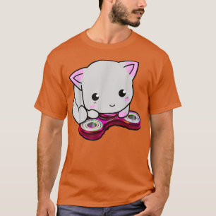 かわいい猫フィジットスピナーガールトイ手ADHD 542 Tシャツ