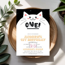 かわいい猫フレーム スパーキングスターズ 1歳の誕生日