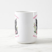 かわいい猫フローラデザイン開花と成長 コーヒーマグカップ (中央)