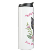 かわいい猫フローラデザイン開花と成長 タンブラー (回転左)