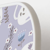 かわいい猫フローラモノグラムピックボールパドル ピックルボールラケット (左詳細)