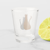 かわいい猫ブラウングレー虎猫猫ちゃん ショットグラス (裏面)