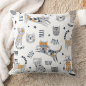 かわいい猫プリント枕 クッション (ブランケット)