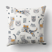 かわいい猫プリント枕 クッション (裏面)