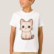 かわいい猫プリントTシャツ猫好き