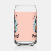 かわいい猫ヘッドフォンかわいいミュージックラバーアート ガラス缶 (右)