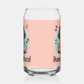 かわいい猫ヘッドフォンかわいいミュージックラバーアート ガラス缶 (左)