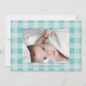 かわいい猫ベビーフォトボーイ誕生 案内状 (裏面)