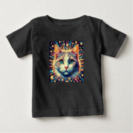 かわいい猫ベビーTシャツ! ベビーTシャツ