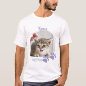 かわいい猫ペットカスタマイズ名 Tシャツ (正面)