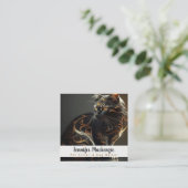 かわいい猫ペットシッターとドッグウォーカー スクエア名刺 (スタンド正面)