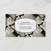 かわいい猫ペットシッターや動物トリマー 名刺 (裏面)