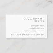 かわいい猫ペットシッター 名刺 (裏面)