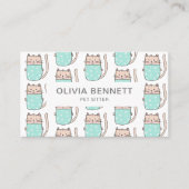 かわいい猫ペットシッター 名刺 (正面)