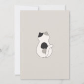 かわいい猫ペットベイビーシャワー 招待状 (裏面)