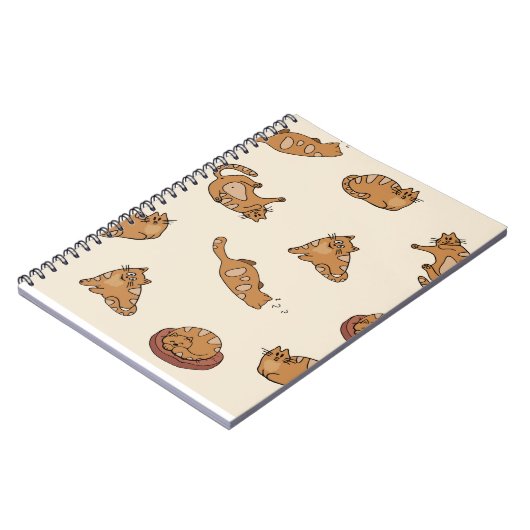 かわいい猫ペットラバーキャットママデザイン ノートブック (左側)