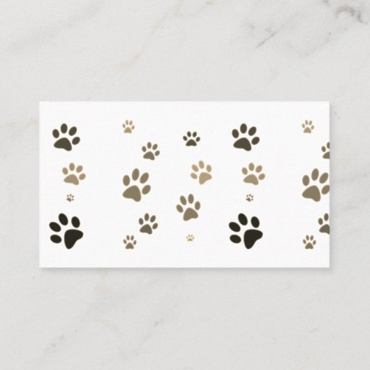 かわいい猫ペット座るサービスSNS 名刺 (裏面)