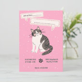 かわいい猫ペット 招待状 (スタンド正面)