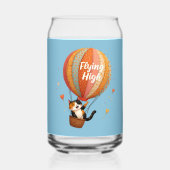 かわいい猫ホットエアバルーンお洒落アート ガラス缶 (裏面)