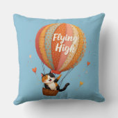 かわいい猫ホットエアバルーンお洒落アート クッション (裏面)