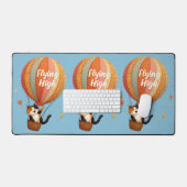 かわいい猫ホットエアバルーンお洒落アート デスクマット (キーボード&マウス)