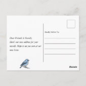 かわいい猫ホーム引越し案内はがき ポストカード (裏面)