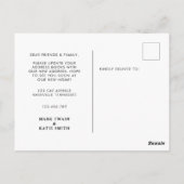 かわいい猫ホーム甘いホームムービングアナウンス ポストカード (裏面)